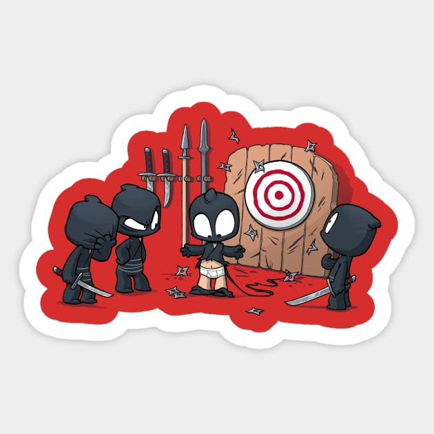 Unstealthiest Ninja: Unravels Sticker by Dooomcat